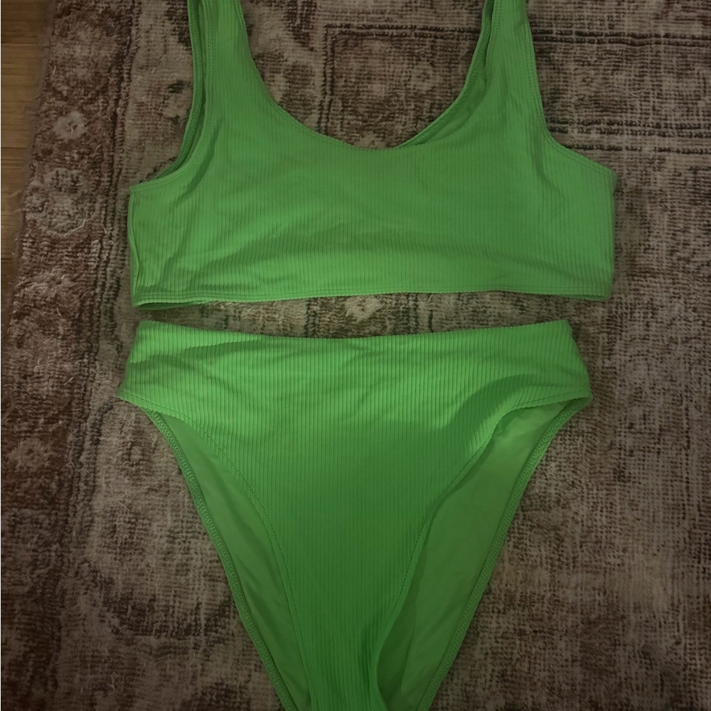 Frankie's Bikinis  Green Glow set with Jenna bottom and Connor top - Picture 6 of 6